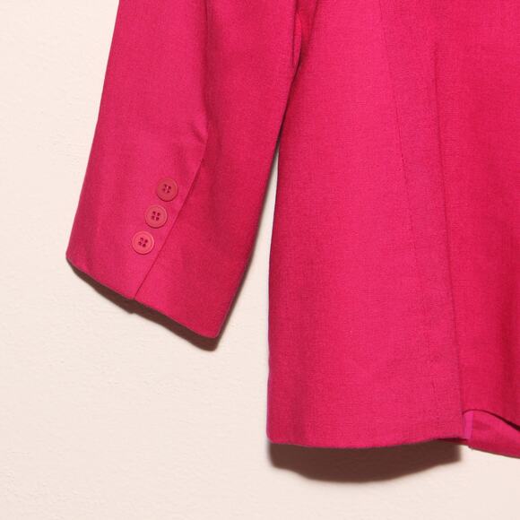 Vintage Talbots Linen Pleated Midi/Maxi Skirt Blazer Set Size 10 Pink - Picture 4 of 10